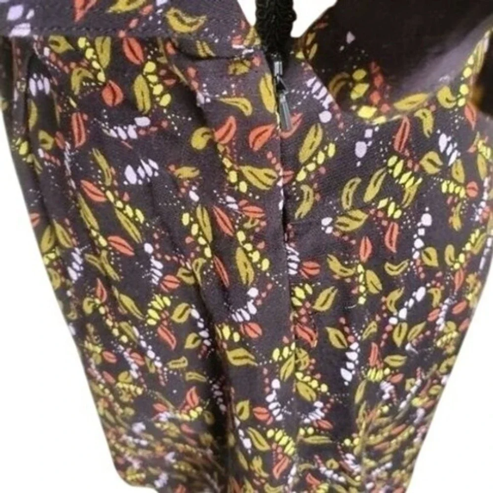 Free People Floral Print Romper Deep V Neck Mini Jumpsuit Summer‎ Casual Party